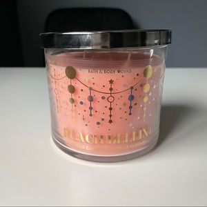 Never Burned Peach Bellini Three Wick Candle